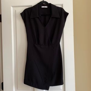 Mango Basics Black Envelope dress